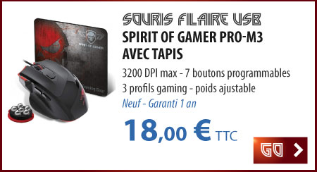 Souris filaire Spirit Of Gamer PRO-M3 avec tapis