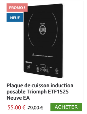 Plaque de cuisson induction posable Triomph ETF1525 Neuve EA